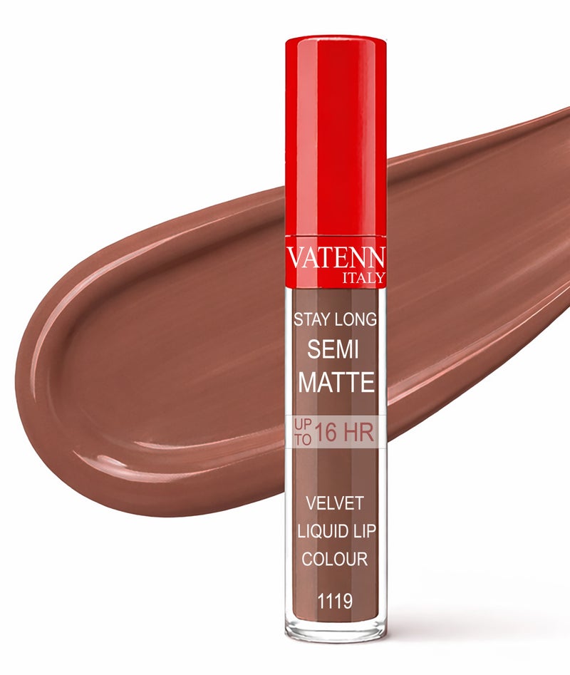 فاتن إيطاليا Stay Long Semi Matte Velvet Liquid lip color 1119 - Image 1